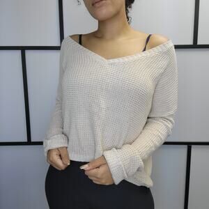 Minkpink Women's Cable Knit Over sized Sweater  Large